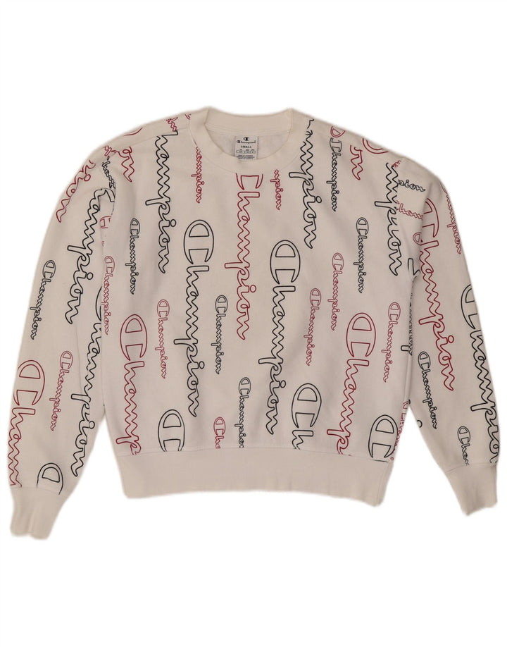 Damska bluza CHAMPION z grafiką oversize, UK 10, mała, biała