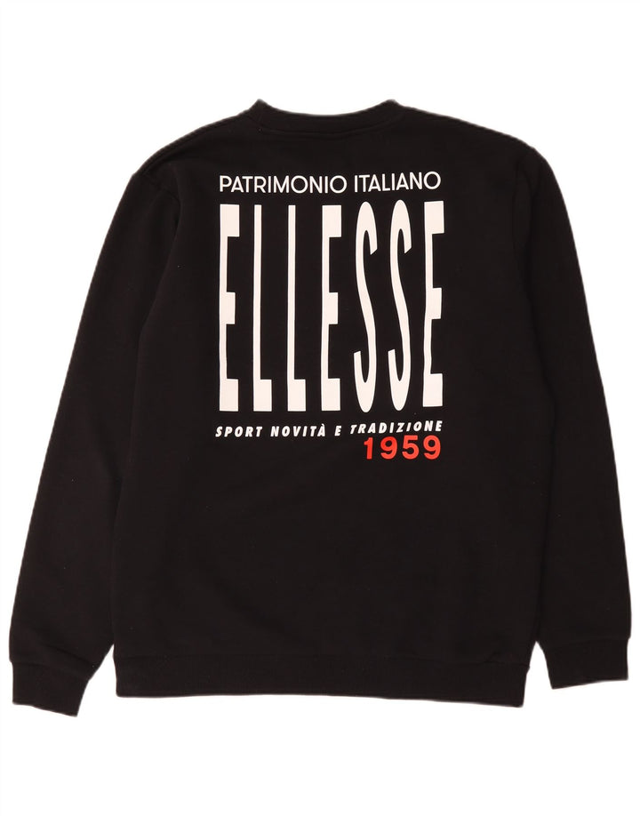 Męska bluza z grafiką Ellesse, średnia czarna bawełniana