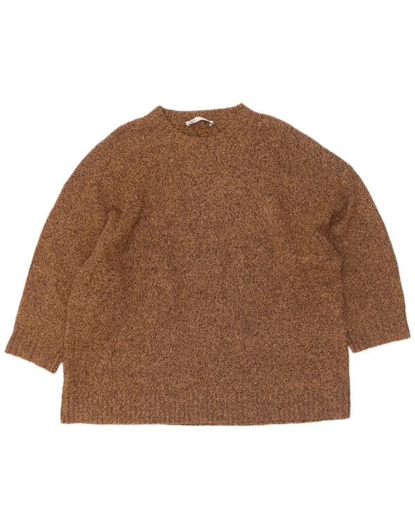 Damski zestaw 2-częściowy oversize z rękawami 3/4 Zara UK 14 Medium W30 L28 Brown