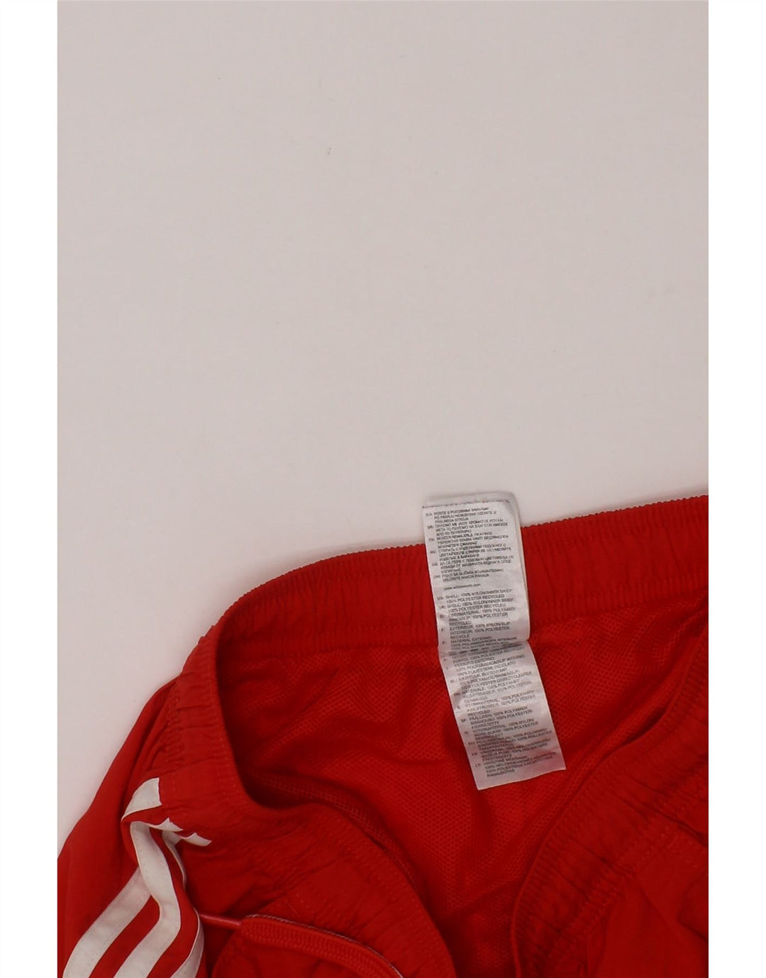 ADIDAS Mens Graphic Sport Shorts Small  Red Nylon Vintage Adidas and Second-Hand Adidas from Messina Hembry 