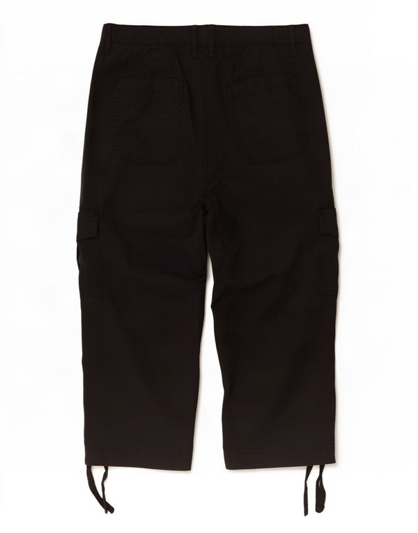 Spodnie damskie Marks & Spencer Cargo Capri UK 14 duże W32 L23 czarne