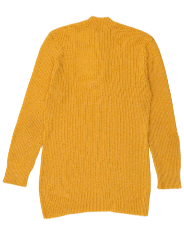 Vintage męski sweter zapinany na guziki, mały żółty