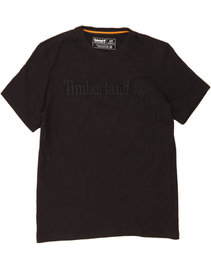 TIMBERLAND Mens Regular Fit Graphic T-Shirt Top Small Black Cotton Vintage Timberland and Second-Hand Timberland from Messina Hembry 