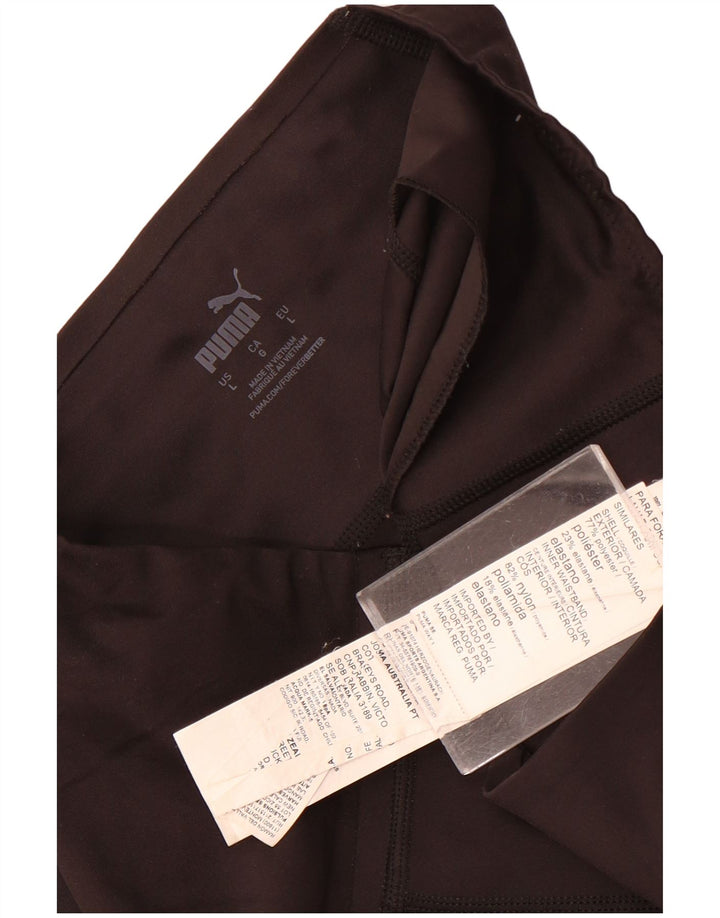 Legginsy damskie Puma UK 14, duże, czarne, poliestrowe
