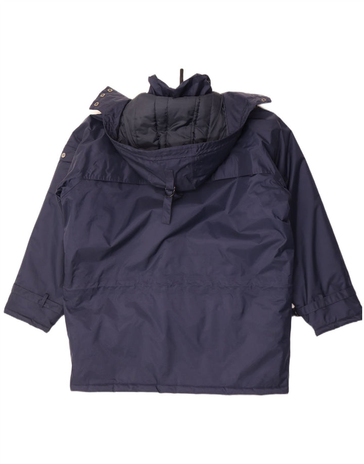 Helly Hansen Męski płaszcz z kapturem, oversize, wyściełany UK 36, mały, granatowy