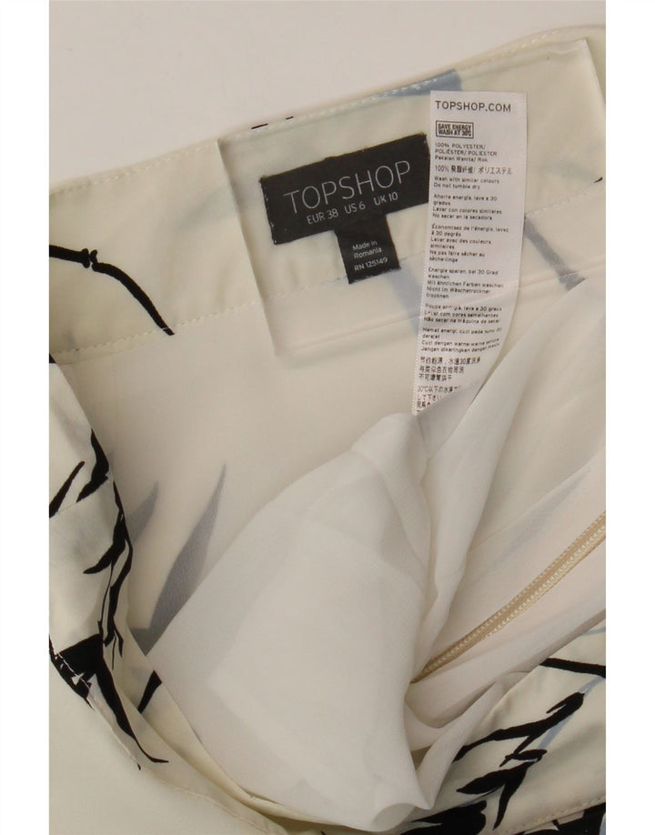 Damska spódnica Maxi Topshop UK 10 Mała W28 Biały kwiatowy poliester