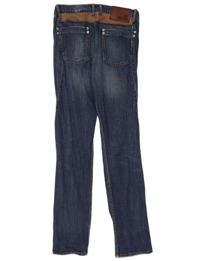 Damskie jeansy Skinny MOSCHINO W30 L33 Niebieskie bawełniane