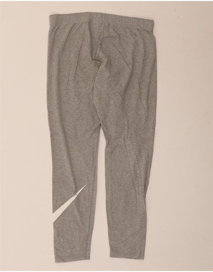Damskie legginsy Nike Graphic UK 14, duże, szare, bawełniane w cętki