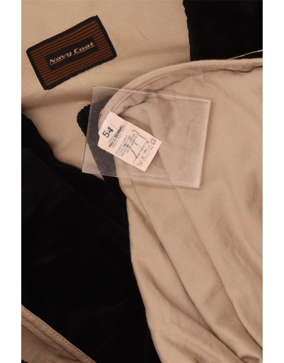 Granatowa kurtka męska sztruksowa IT 54 2XL Czarna bawełniana