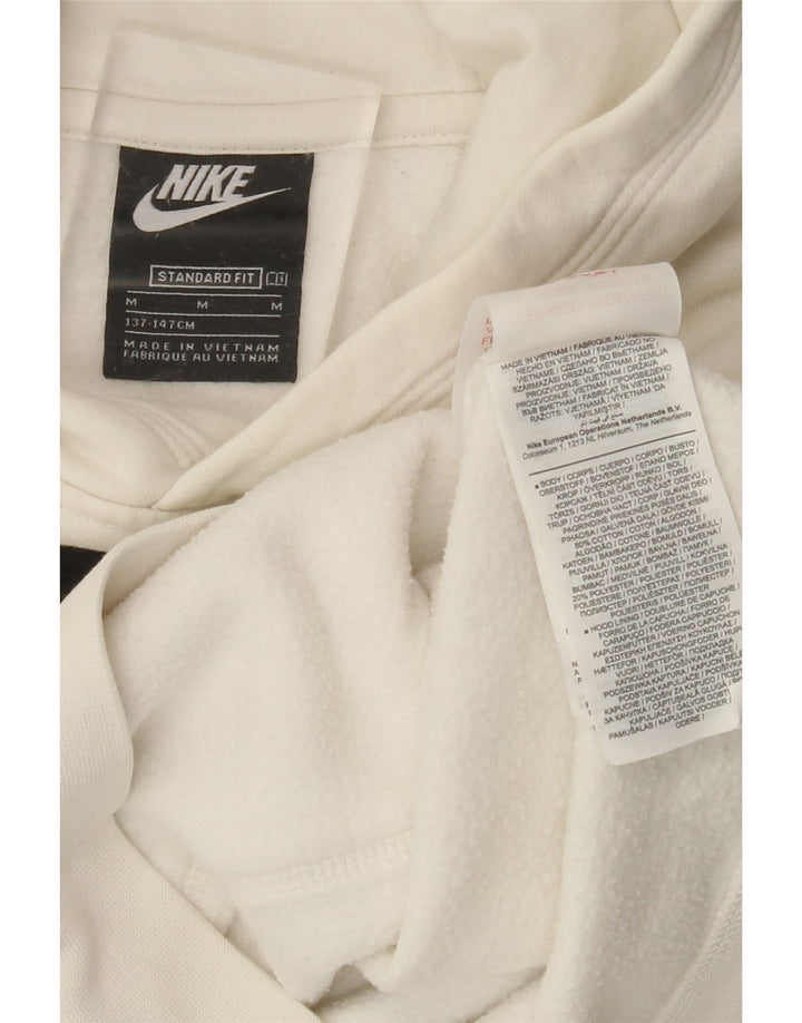 Chłopięca bluza z kapturem NIKE Graphic Standard Fit, 10-11 lat, średnia biel