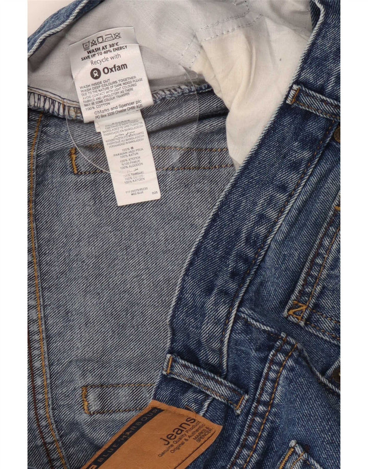 Marks & Spencer Męskie proste dżinsy W36 L31 Niebieskie bawełniane