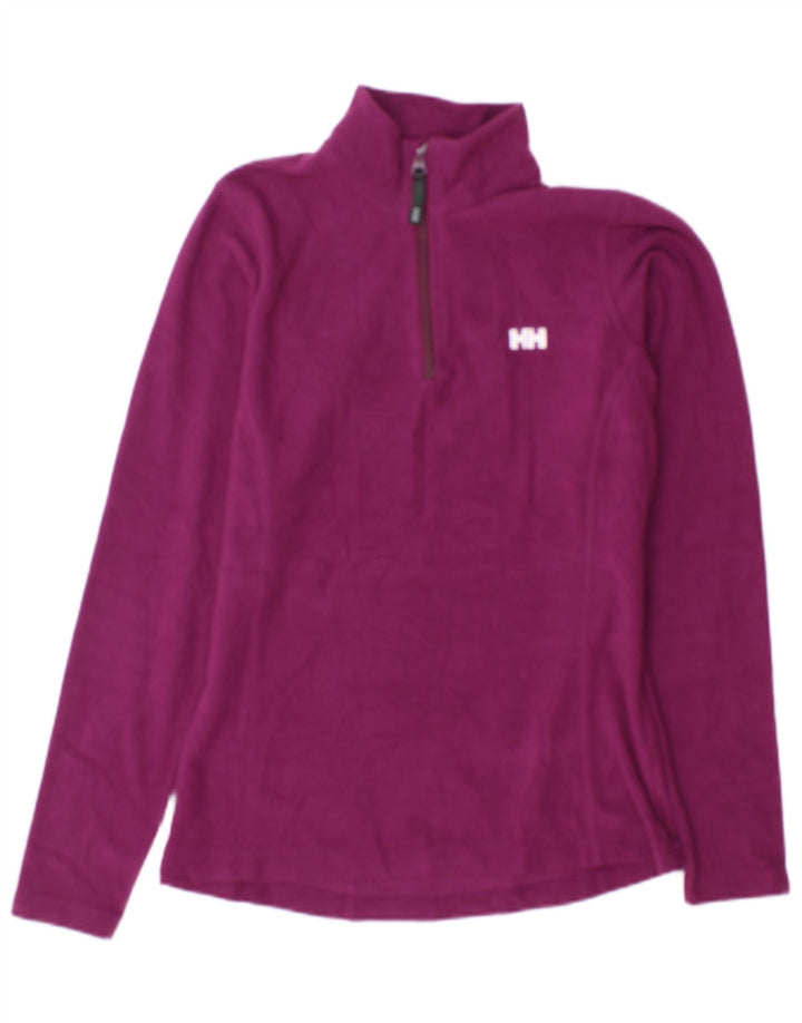 Damski sweter polarowy Helly Hansen z zamkiem błyskawicznym UK 14, średni fioletowy poliester