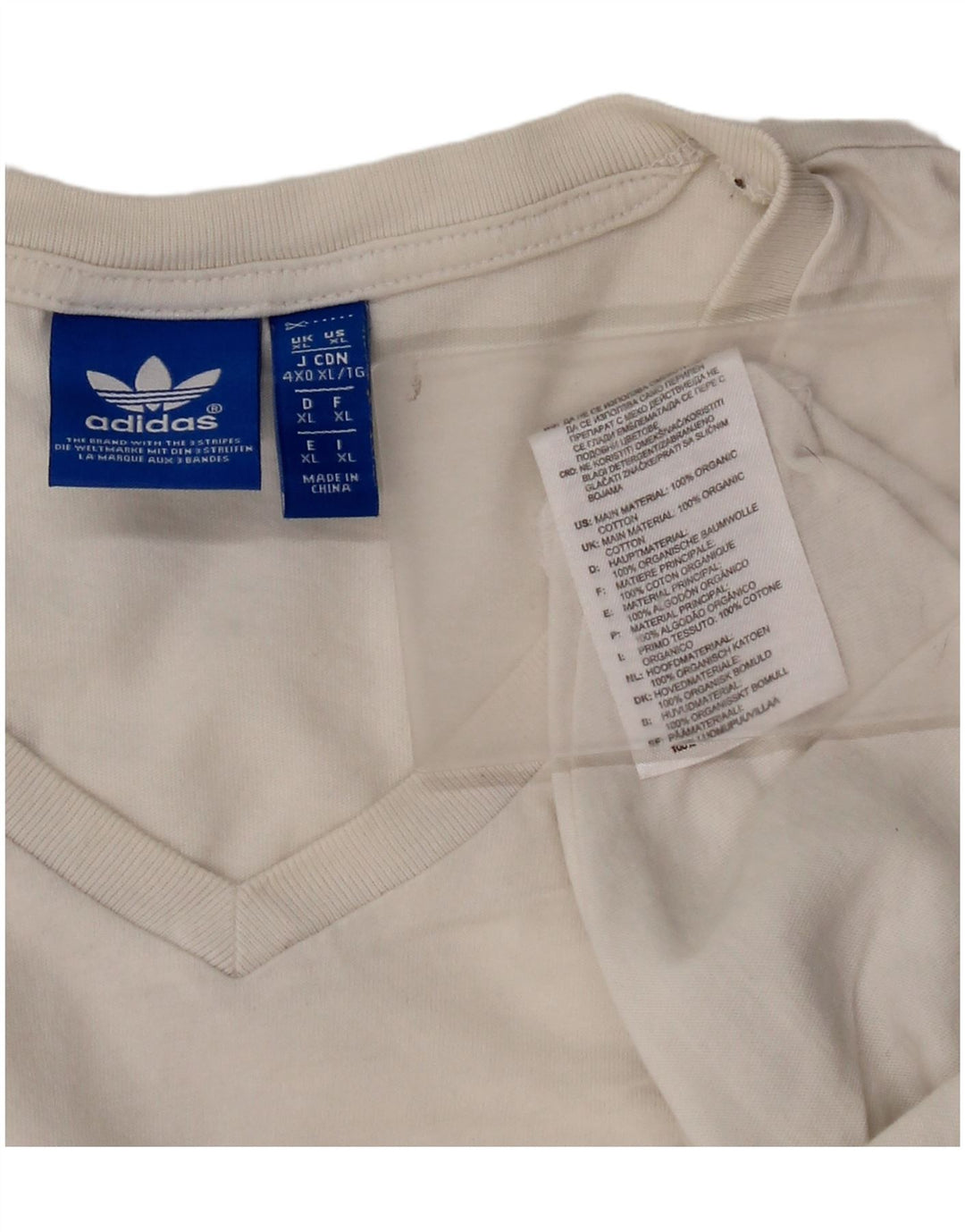 Adidas Męska koszulka Top XL Biała bawełna