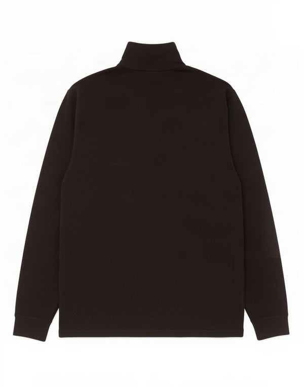 Brugi Mens Zip Neck Fleece Jumper XL Black Polyester