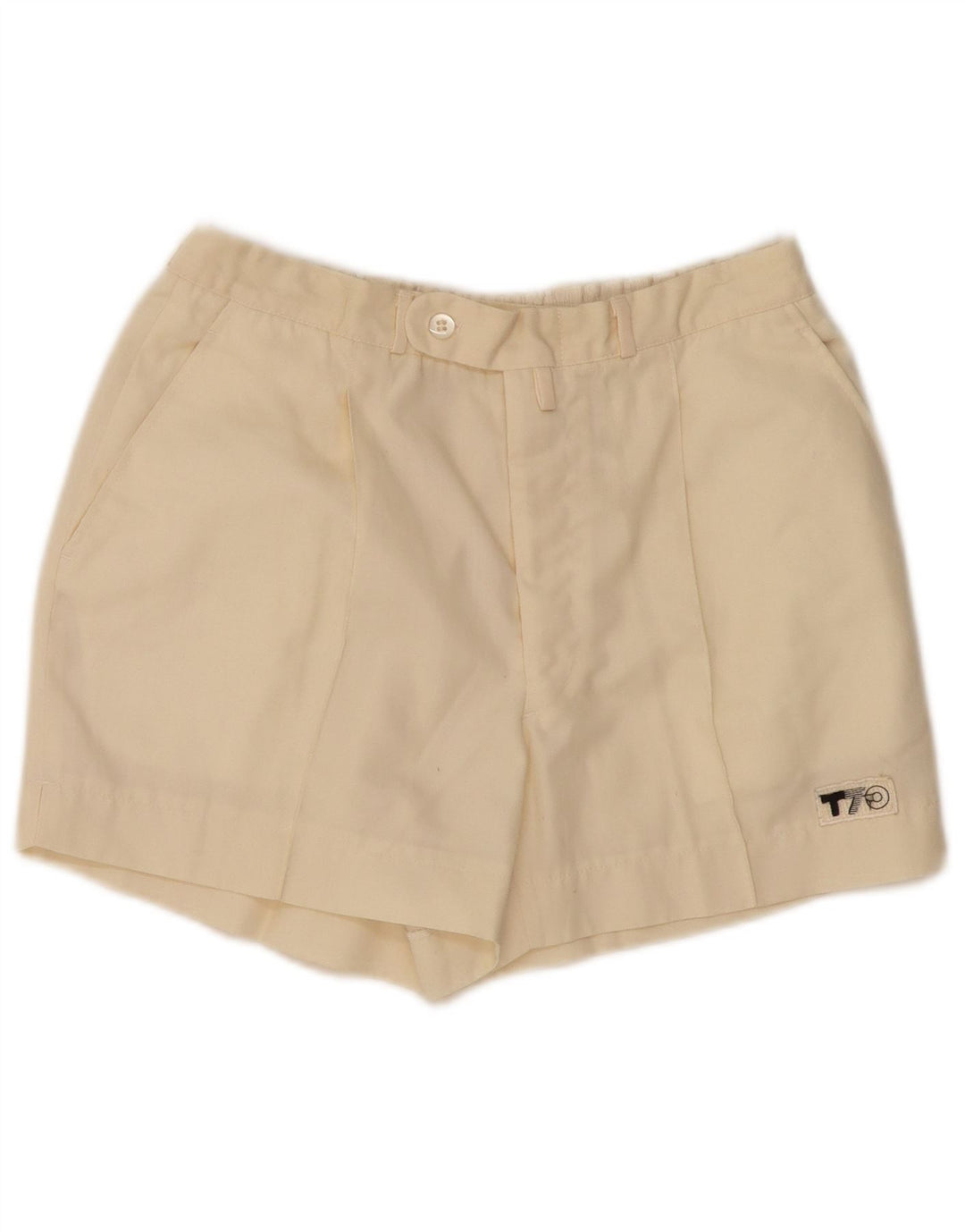 Damskie spodenki chino VINTAGE W28 średnie w kolorze złamanej bieli