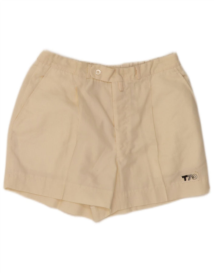 Damskie spodenki chino VINTAGE W28 średnie w kolorze złamanej bieli
