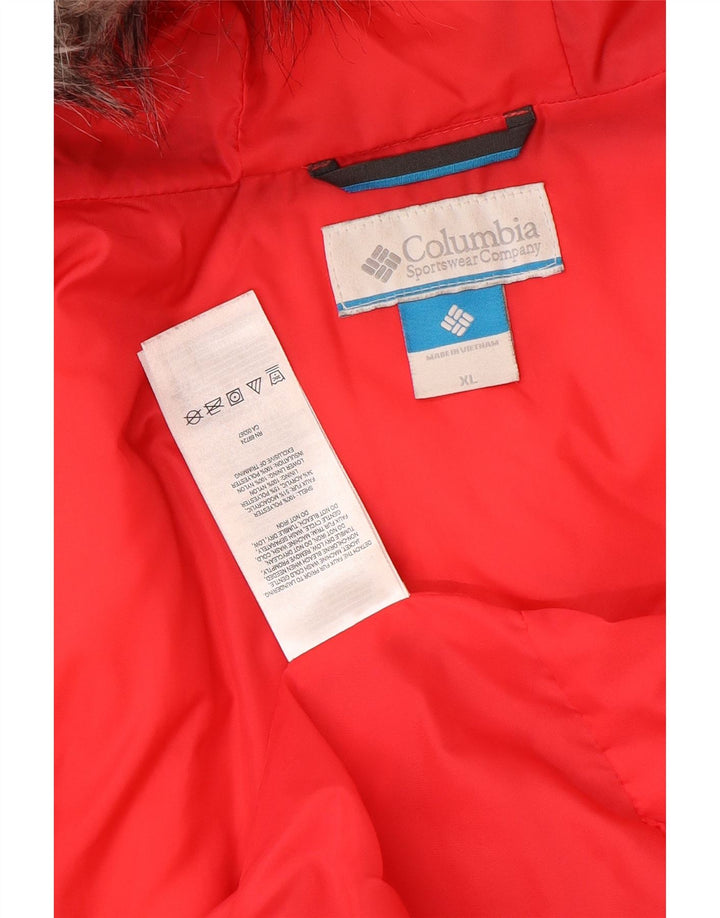 Damska wyściełana kurtka z kapturem Columbia UK 18 XL, czarny poliester