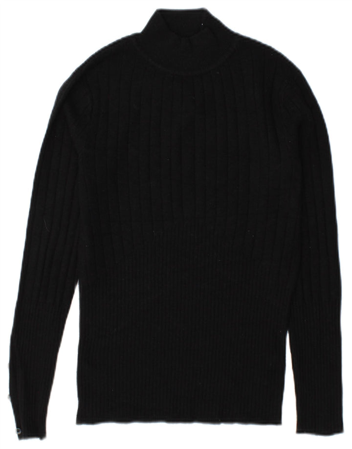 Marks & Spencer Damski sweter z golfem UK 8, mały, czarny