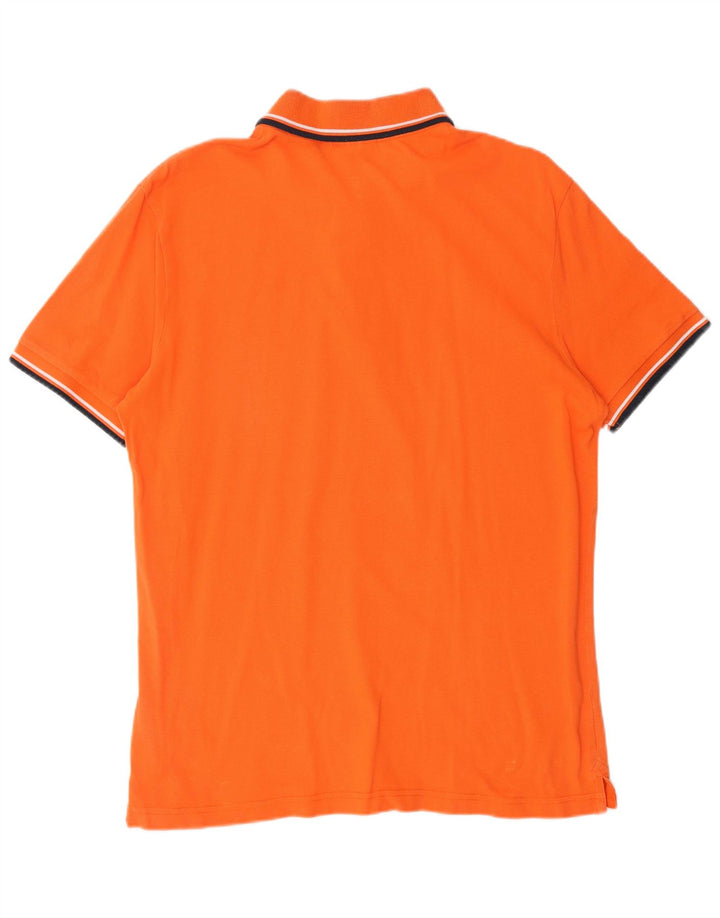 Męska koszulka polo DIADORA, duża, pomarańczowa, bawełniana