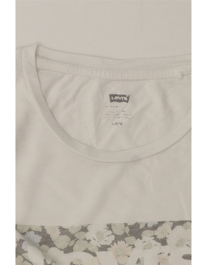 Damska koszulka z grafiką Levi's Top UK 16, duża, biała