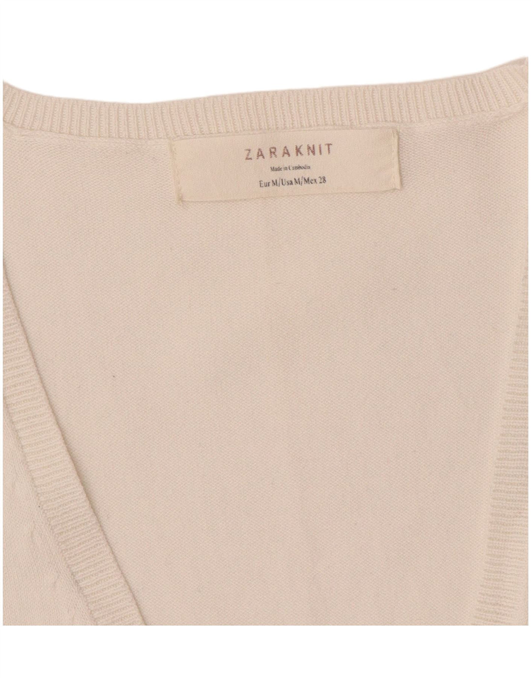 Sweter damski Zara UK 12, średni biały