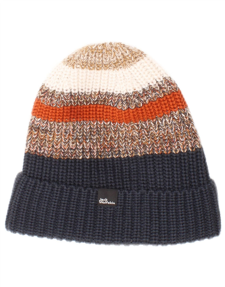 Czapka męska Jack Wolfskin z dzianiny, jeden rozmiar, wielokolorowe paski, akryl
