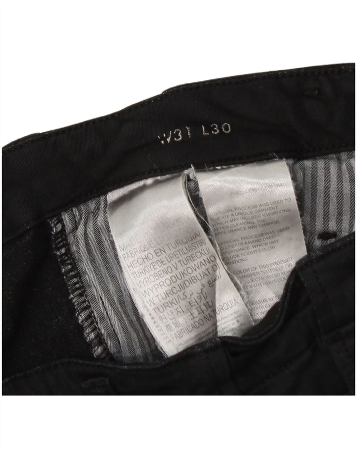 Spodnie damskie Calvin Klein Slim Cargo W31 L27 Czarne bawełniane