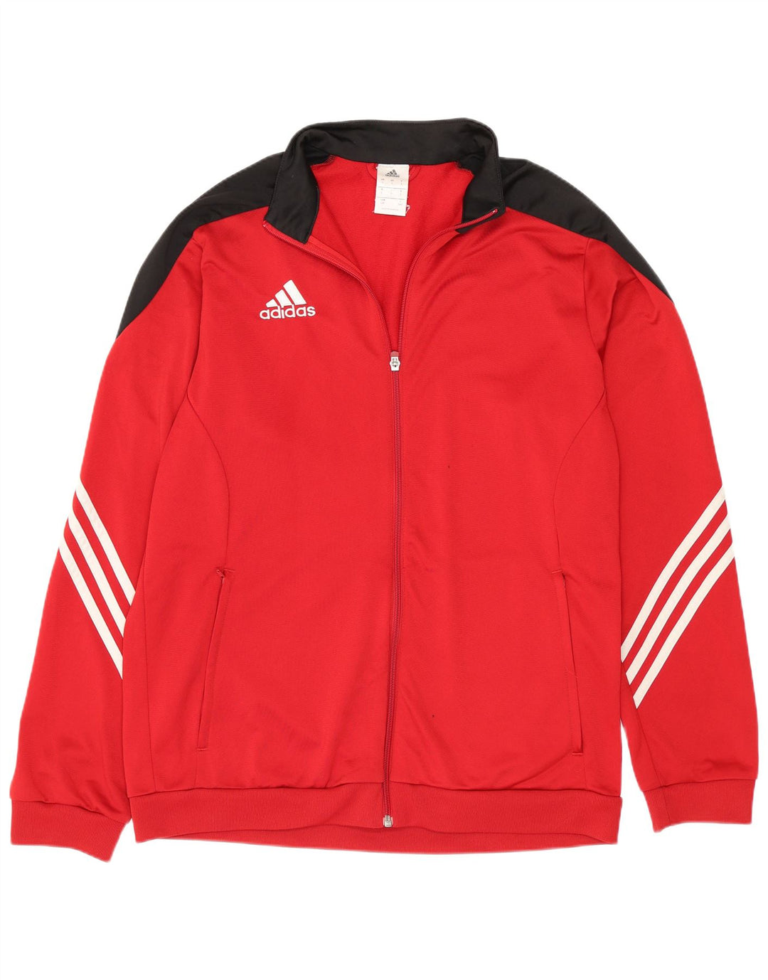 Adidas Męska bluza dresowa, duża, czerwona, poliestrowa