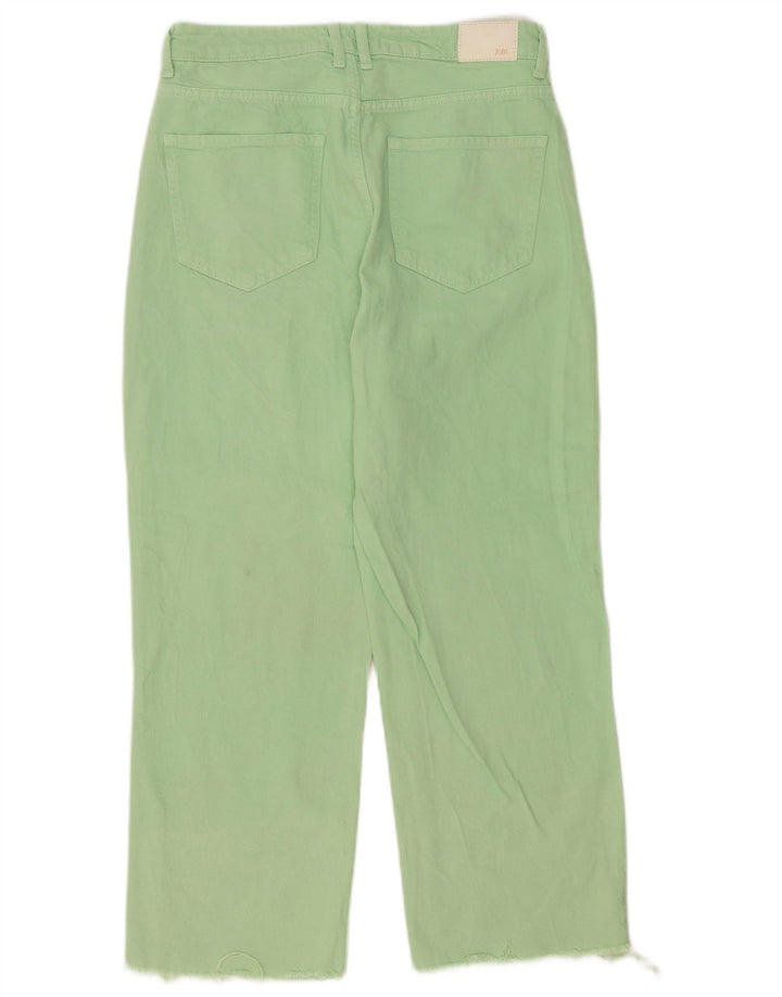 Damskie proste dżinsy Zara EU 40 Medium W30 L26 Zielona bawełna