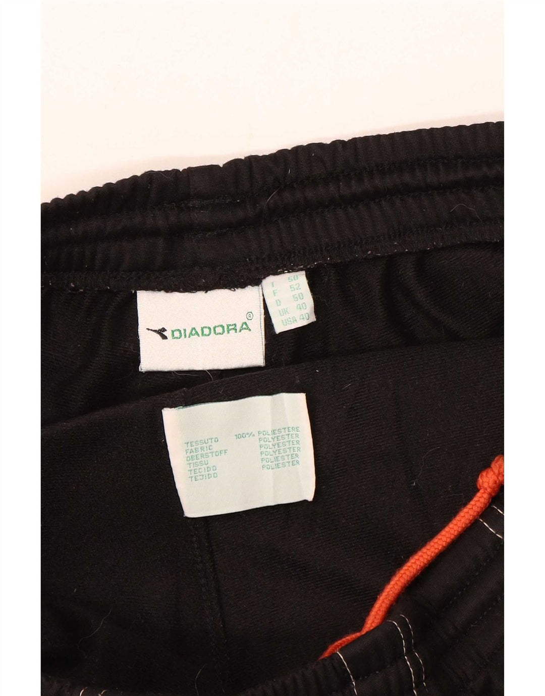 Męskie spodnie dresowe Diadora Cargo UK 40, średni czarny poliester