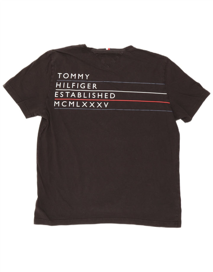 Męski T-shirt z grafiką Tommy Hilfiger Top 2XL w kolorze czarnym