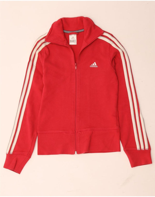 Damska kurtka dresowa Adidas UK 8 mała czerwona bawełniana