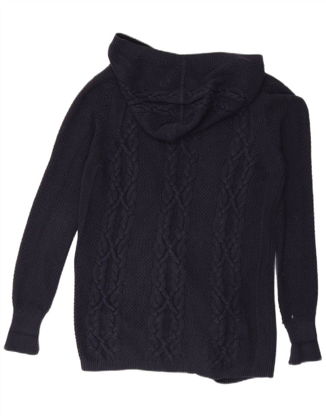 MASSIMO DUTTI Damski sweter o przedłużonym fasonie, UK 10, mały, granatowy