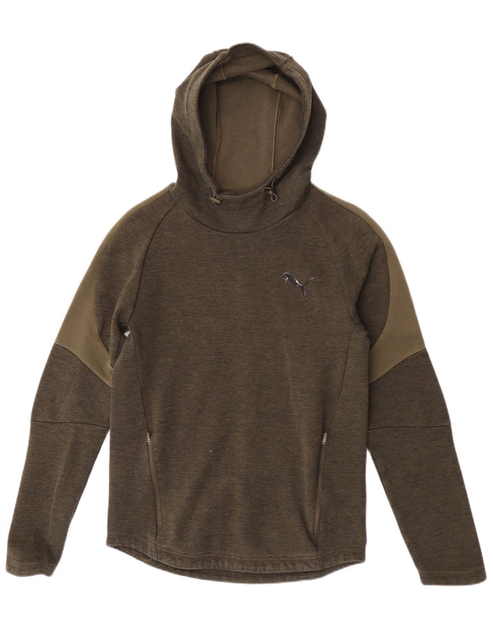 Męska bluza z kapturem Puma, mała, bawełniana w kolorze khaki