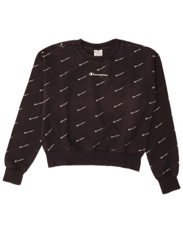 Damska bluza z grafiką CHAMPION UK 14, średnia czarna