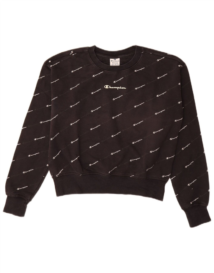 Damska bluza z grafiką CHAMPION UK 14, średnia czarna