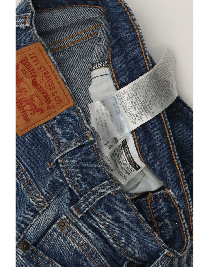 Damskie jeansy Levi's 505 Straight W25 L30 Niebieskie bawełniane