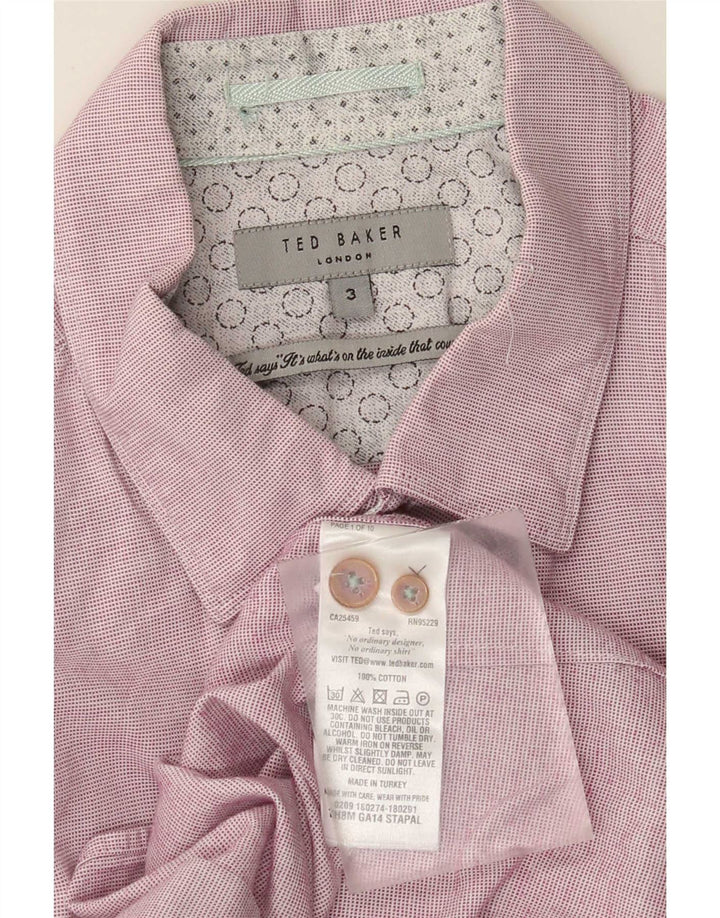 Koszula męska Ted Baker, rozmiar 3, średni, różowy, bawełniany