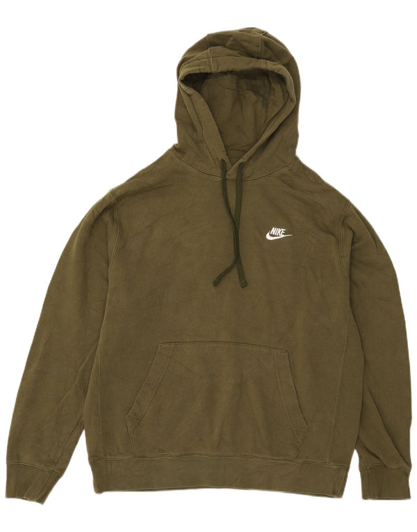 Męski sweter z kapturem Nike, duży, bawełniany khaki