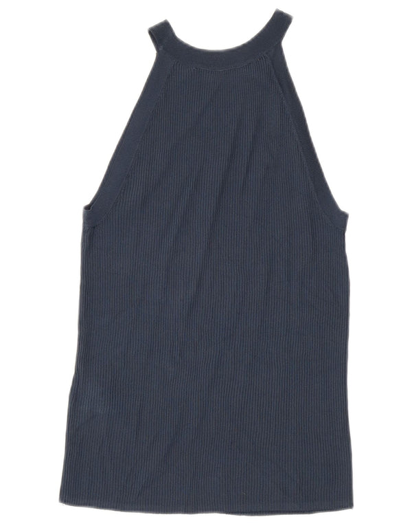 Damski top Zara Halter UK 8 Small Granatowa wiskoza