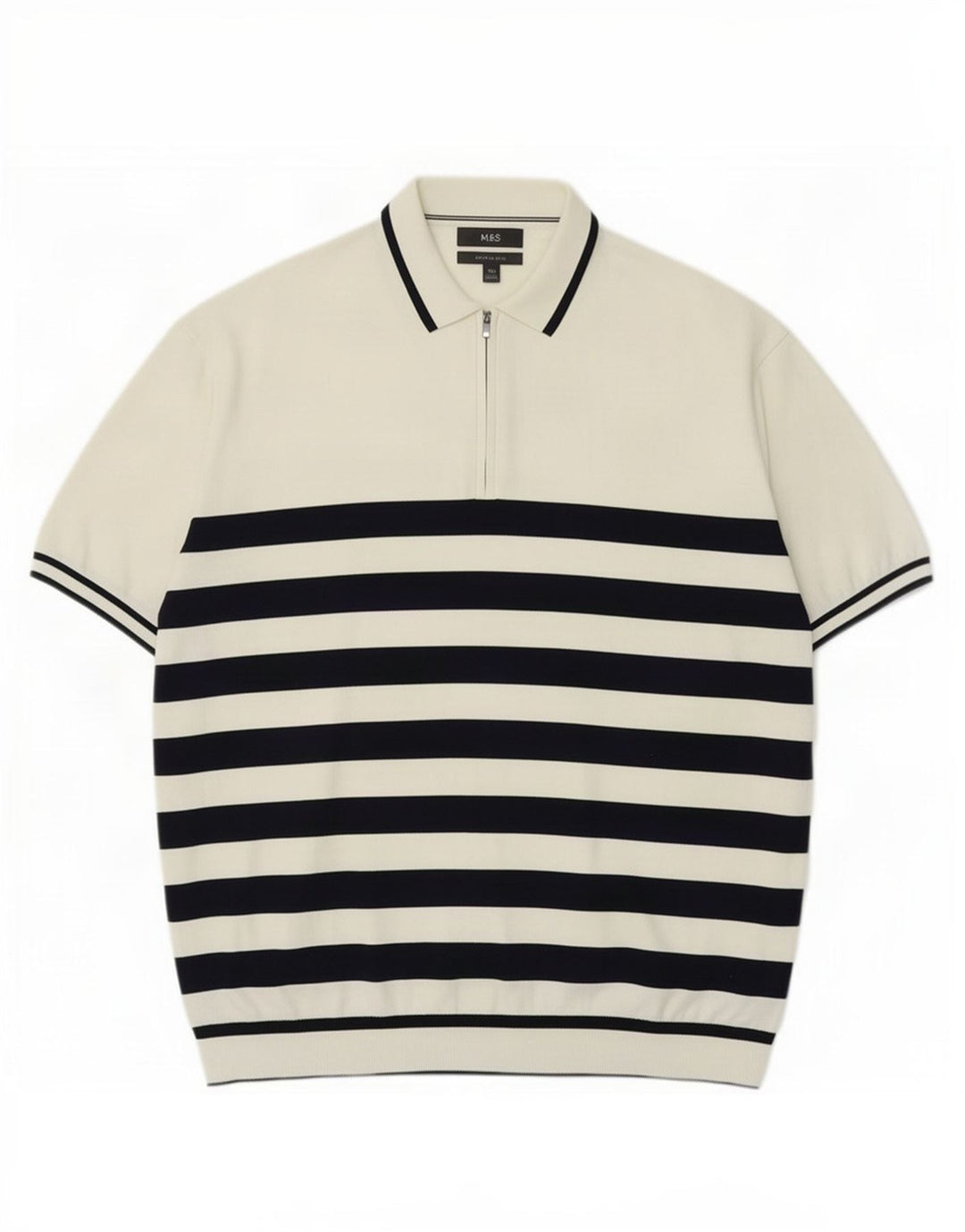 Marks & Spencer Męski sweter polo 2XL w białe paski