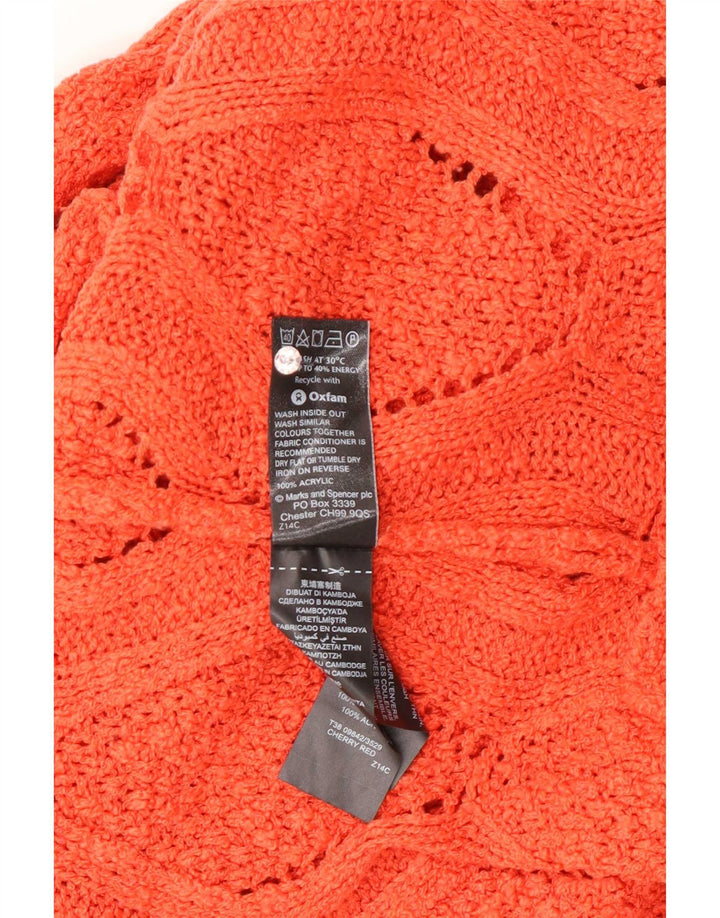 Sweter damski Marks & Spencer z okrągłym dekoltem, UK 14, średni pomarańczowy