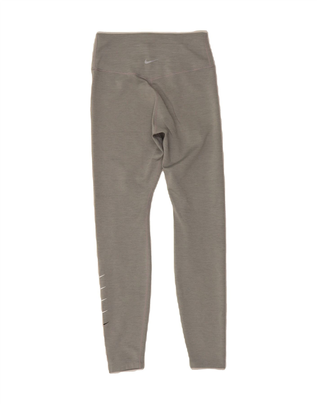 NIKE Womens Dri Fit Graphic Leggings UK 8 Small  Grey Flecked Polyester Vintage Nike and Second-Hand Nike from Messina Hembry 