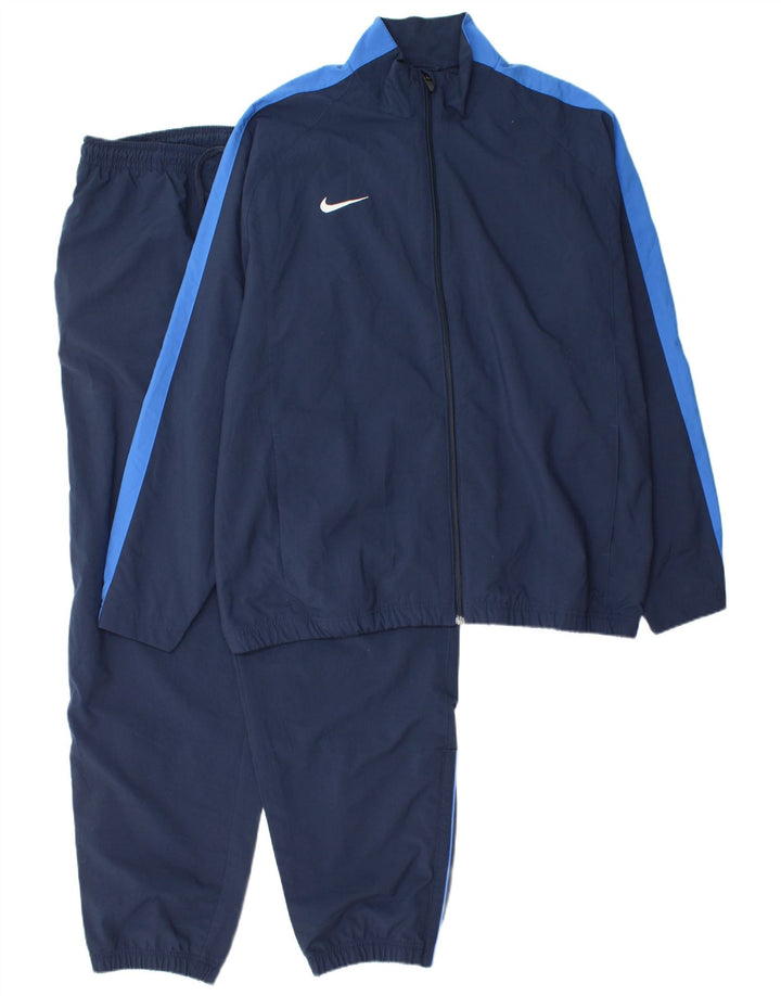 Pełny dres męski Nike UK 44/46 XL Granatowy poliester z blokami kolorów
