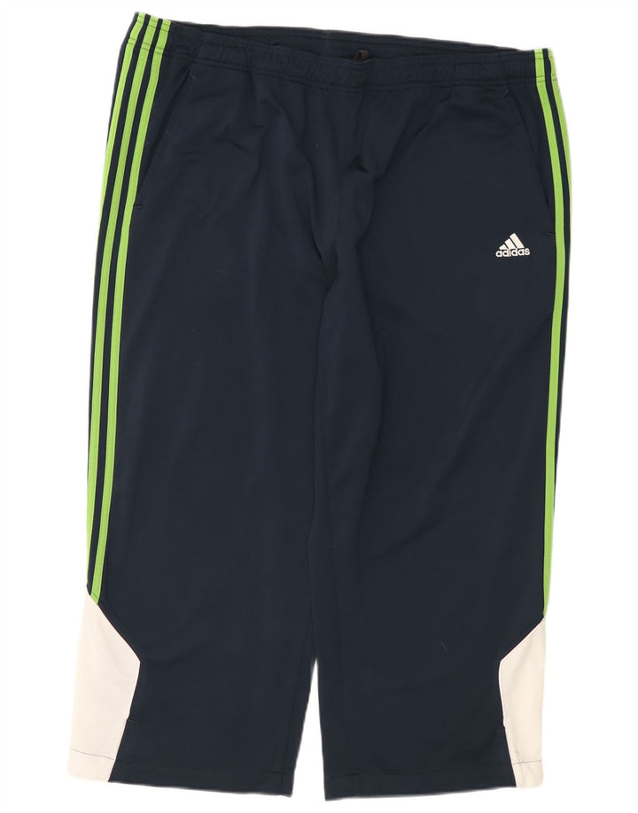 Męskie spodnie dresowe Adidas Capri 2XL Granatowy poliester z blokami kolorów