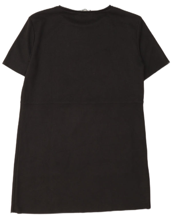 Damska sukienka T-shirtowa Zara UK 16, duży, czarny poliester