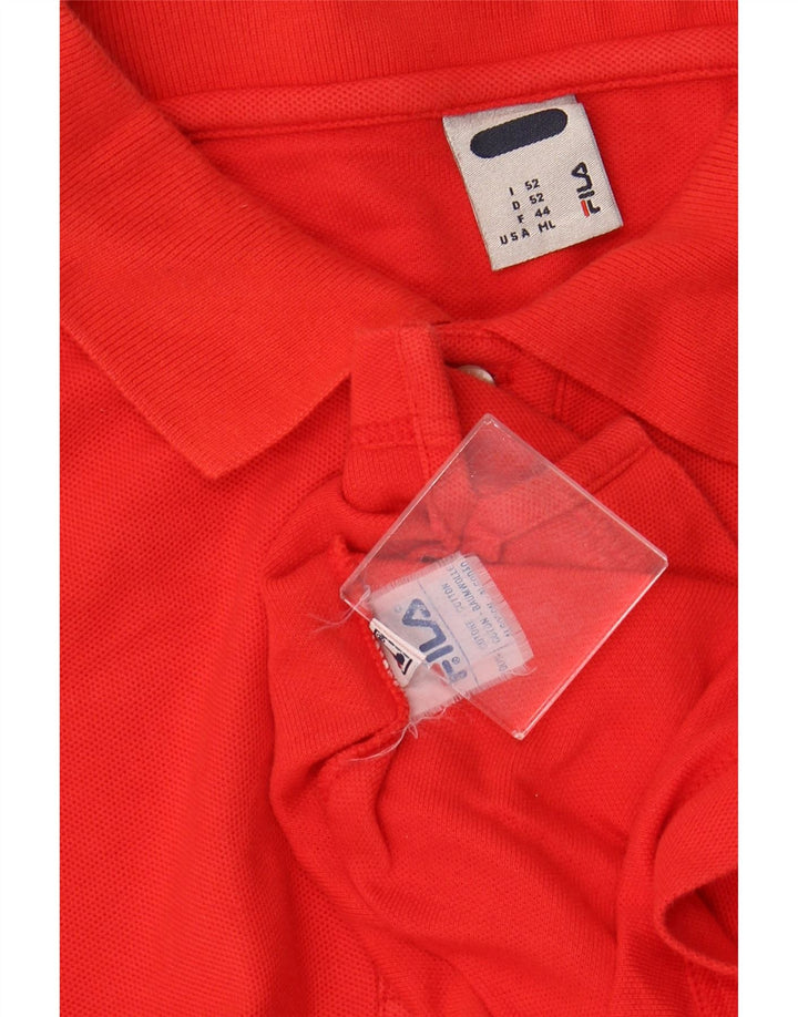 Męska koszulka polo FILA IT 52, duża, czerwona, bawełniana