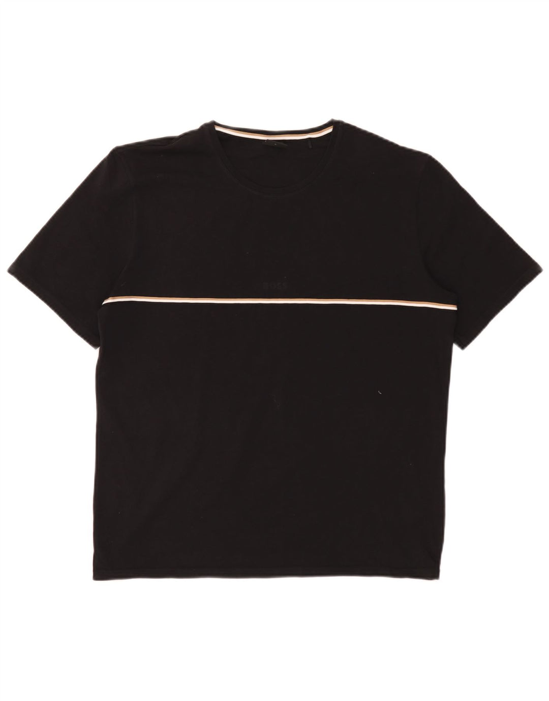 T-shirt męski Hugo Boss, średni czarny, bawełniany