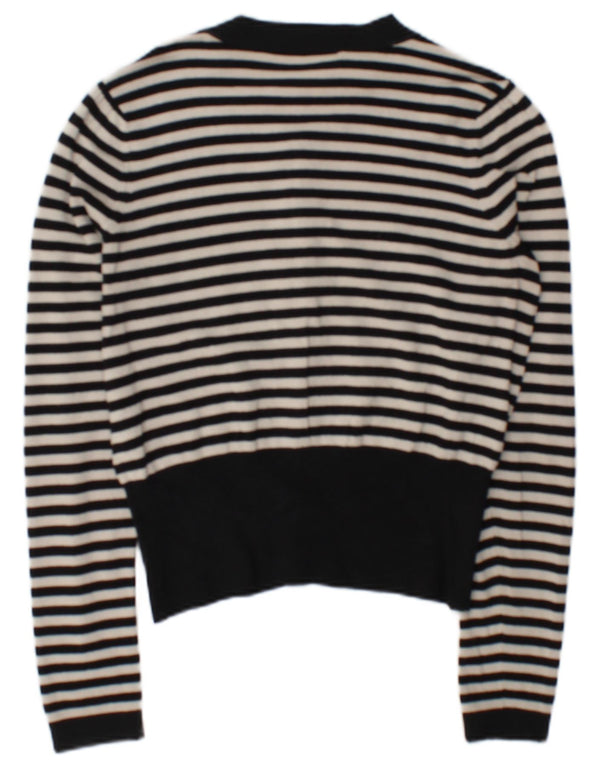 Sweter damski Coast Cardigan UK 12, średnia, czarna wiskoza w paski