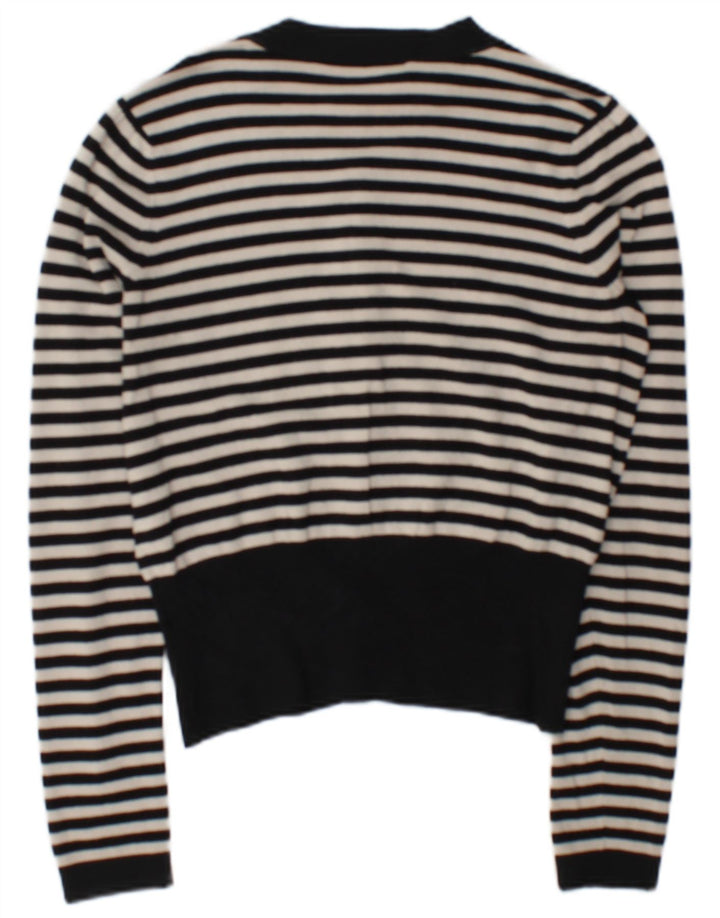 Sweter damski Coast Cardigan UK 12, średnia, czarna wiskoza w paski